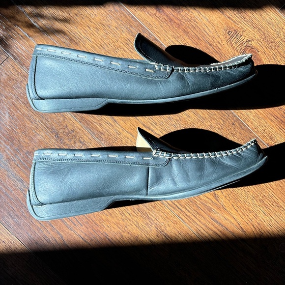 Frye & Co Men's 12 Black Leather Driving Loafers Shoes Lewis Venetian Moccasin - Picture 4 of 9